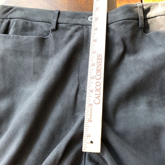 Worth Collection Dark Blue Suede Leather Pants New Size 10 - Picture 9 of 10